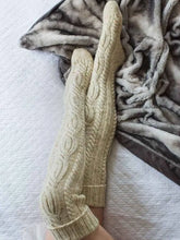 Load image into Gallery viewer, Beige Thermal Knitted Women Underwear &amp; Socks adawholesale
