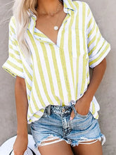 Load image into Gallery viewer, Buttoned Down Work Daily Striped Shirts adawholesale
