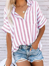 Load image into Gallery viewer, Buttoned Down Work Daily Striped Shirts adawholesale
