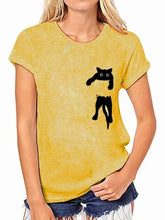 Load image into Gallery viewer, Casual Cat Printed T-Shirts &amp; Tops AD120 adawholesale
