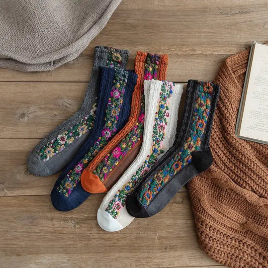 Casual Floral Cotton Tribal Sweet Underwear & Socks AD040 adawholesale