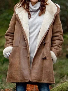 Casual Long Sleeve Cotton-Blend Hoodie Coat adawholesale