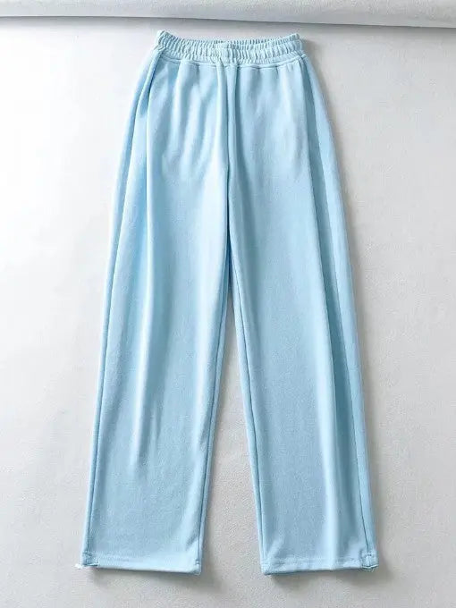 Casual Solid Straight Jogger Pants Women adawholesale