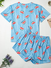 Load image into Gallery viewer, Crew Neck Shift Abstract Short Sleeve Sleepwear &amp; Loungewear mysite

