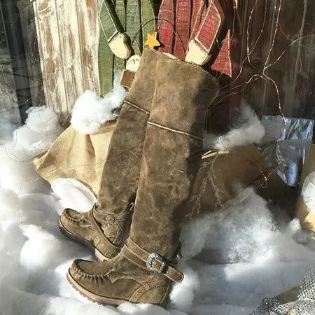 Date Faux Suede Winter Boots adawholesale