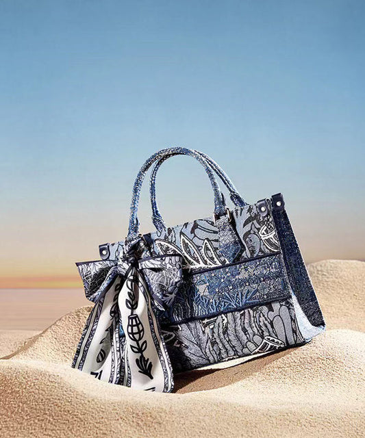 Elegant Versatile Print Patchwork Tote Handbag Ada Fashion