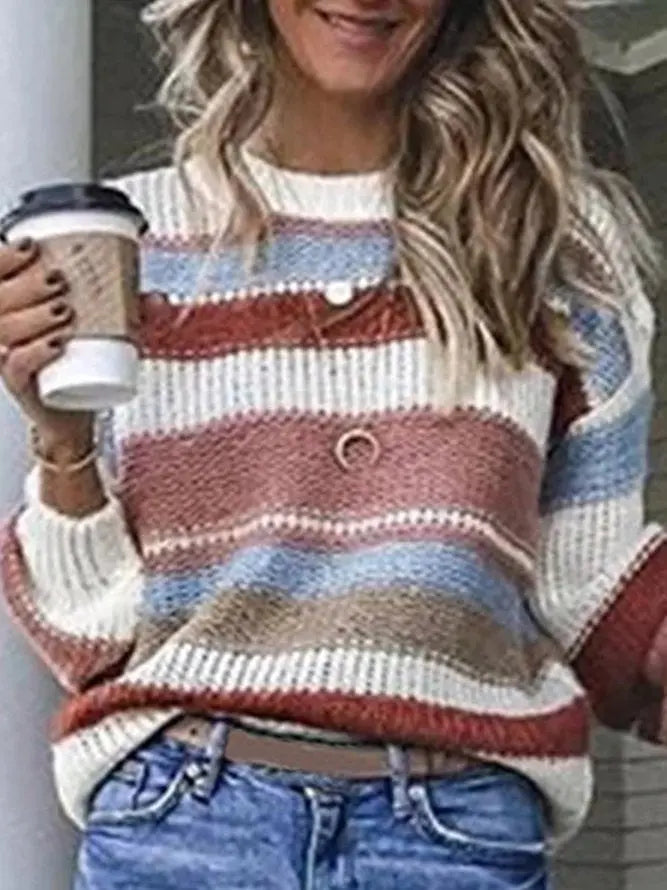 Fashion Casual Striped Sweaters adawholesale