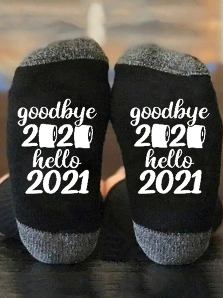 GOODBYE 2020 HELLO 2021 UNISEX CREW SOCKS mysite