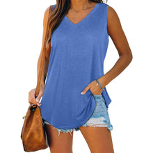 Load image into Gallery viewer, Gray V Neck Casual Cotton-Blend Plain Shirts &amp; Tops AD536 mysite
