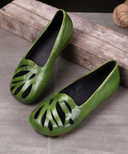 Load image into Gallery viewer, Green Hiking Sandals Comfortable Cowhide Leather Chic Hollow Out Ada Fashion
