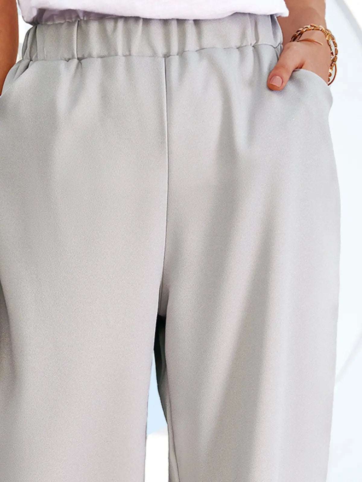 Hot-selling cotton and linen casual solid color straight-leg pants women mysite