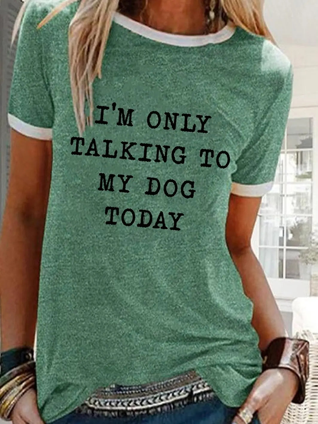 I'm Only Talking To My Dog Today Women's T-shirt mysite