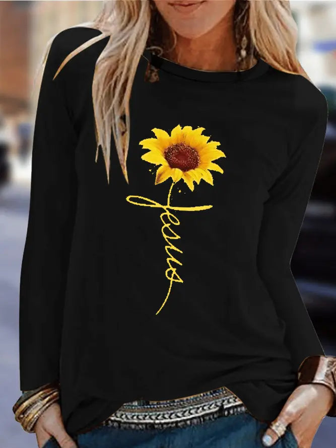 Long Sleeve Floral-Print Casual Shirts & Tops adawholesale