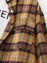 Load image into Gallery viewer, One Pocket Plaid Long Sleeve Shirts adawholesale
