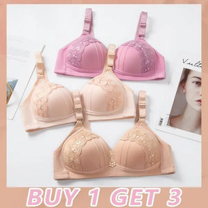 【PAY 1 GET 3】BIG CUP EMBROIDERED NON-WIRED BRA AD303 adawholesale