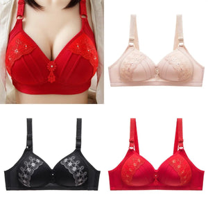 【PAY 1 GET 3】BIG CUP EMBROIDERED NON-WIRED BRA AD303 adawholesale