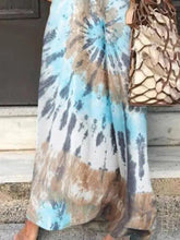 Load image into Gallery viewer, Short Sleeve A-Line Ombre/tie-Dye Dresses mysite

