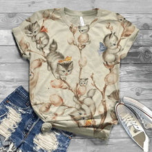 Load image into Gallery viewer, Short Sleeve Animal Casual Shift Shirts &amp; Tops adawholesale
