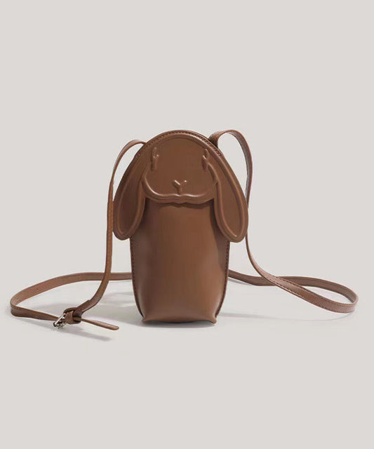 Style Brown Cartoon Faux Leather Messenger Bag Ada Fashion