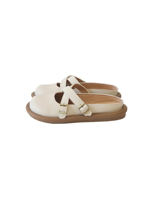 Summer Cross-strap Buckles Soft-sole Slippers Ada Fashion