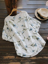 Load image into Gallery viewer, V neck Short Sleeve Casual Floral Plus Size T-Shirt mysite
