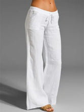 Load image into Gallery viewer, Woman Linen Casual Sweet Solid Pants AD425 adawholesale
