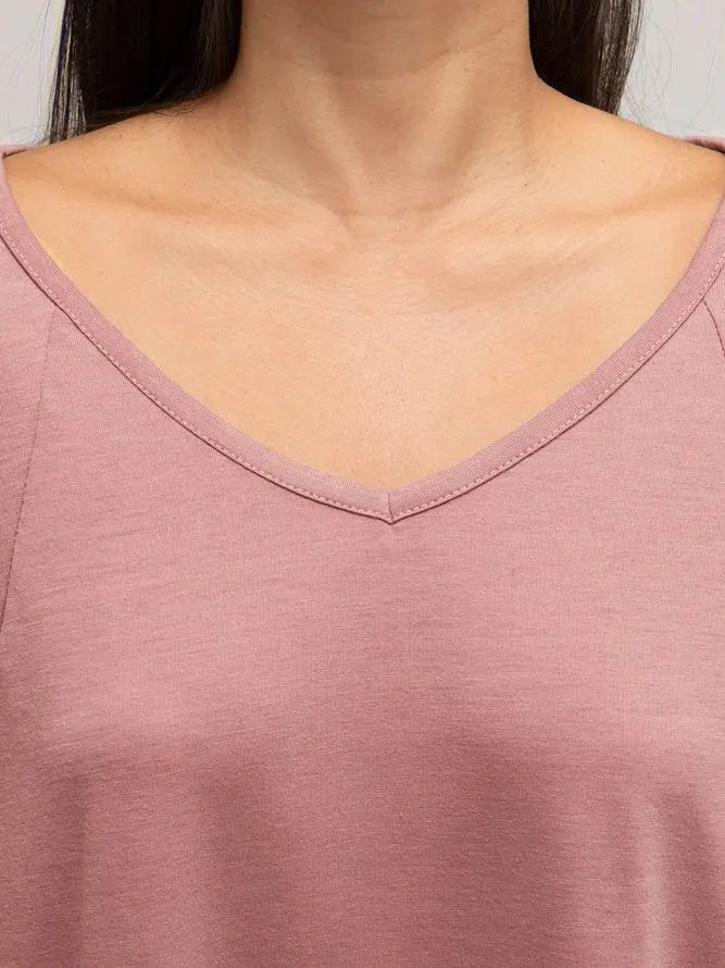 Woman Summer V neck Loose T Shirt Top AD117 adawholesale