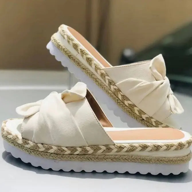 Women Casual Daily Comfy Bowknot Slip On Sandals AD442 adawholesale