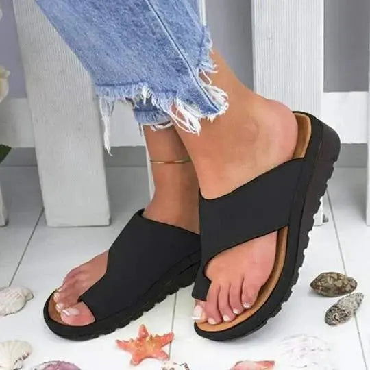 Women Casual Low Heel Open Toe Casual Sliver Sandals adawholesale