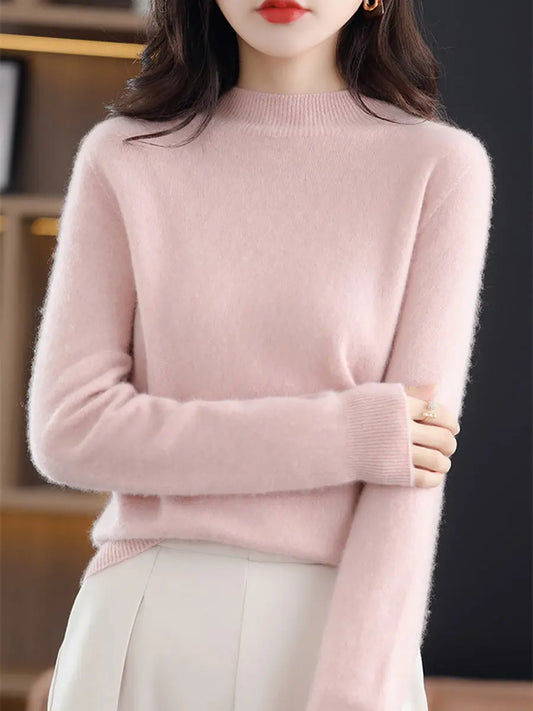 Women Casual Solid Winter Wool Warm Sweater Ada Fashion