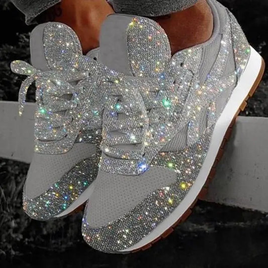 Women Muffin  Rhinestone New Crystal  Platform Sneakers AD099 adawholesale