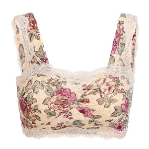 Women's Sexy Floral Printing Breathable Wireless Vest Bra adawholesale