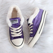 Load image into Gallery viewer, Womens Canvas Snow Sneakers Fur Lined Shoes AD209 adawholesale
