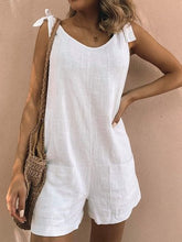 Load image into Gallery viewer, Pockets Sleeveless Casual Linen Rompers CM92
