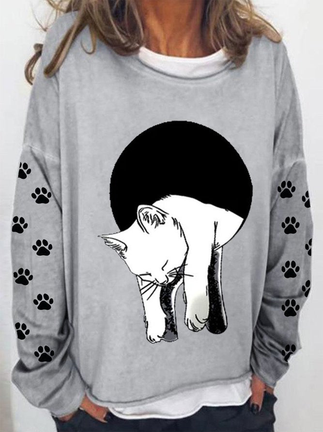 Cat Loose Casual T-Shirt OA51