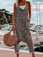 Load image into Gallery viewer, Leopard Cotton-Blend Sleeveless Jumpsuit &amp; Romper CM95
