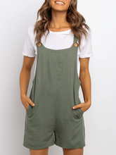 Load image into Gallery viewer, Pockets Solid Cotton-Blend Casual Jumpsuit &amp; Romper CM71
