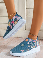 Load image into Gallery viewer, Floral and Butterfly Pattern Slip-On Running Shoes CN85
