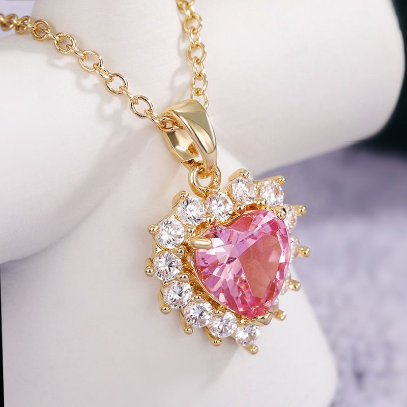 Pink Magic Heart Necklace LIN36 Wonderland Case