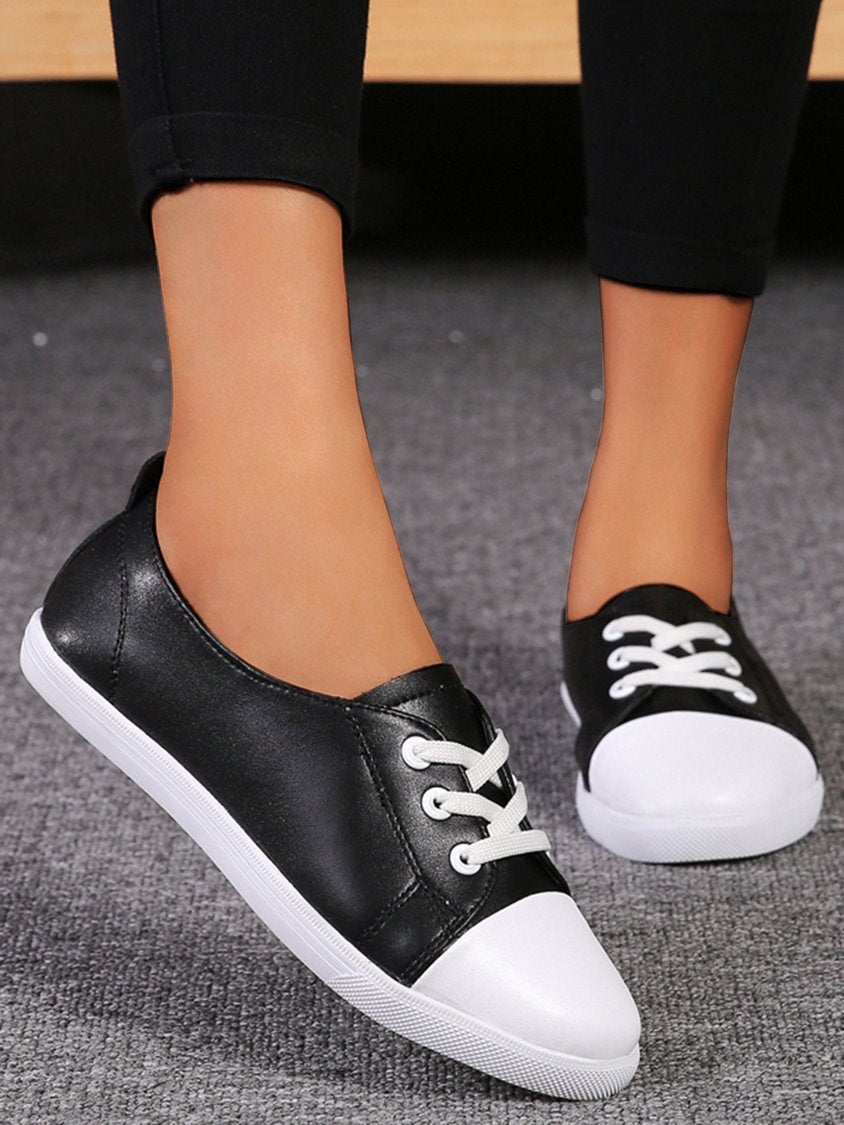 Leather Ultra-thin Breathable Sole Soft Flat Casual Sneakers CN78