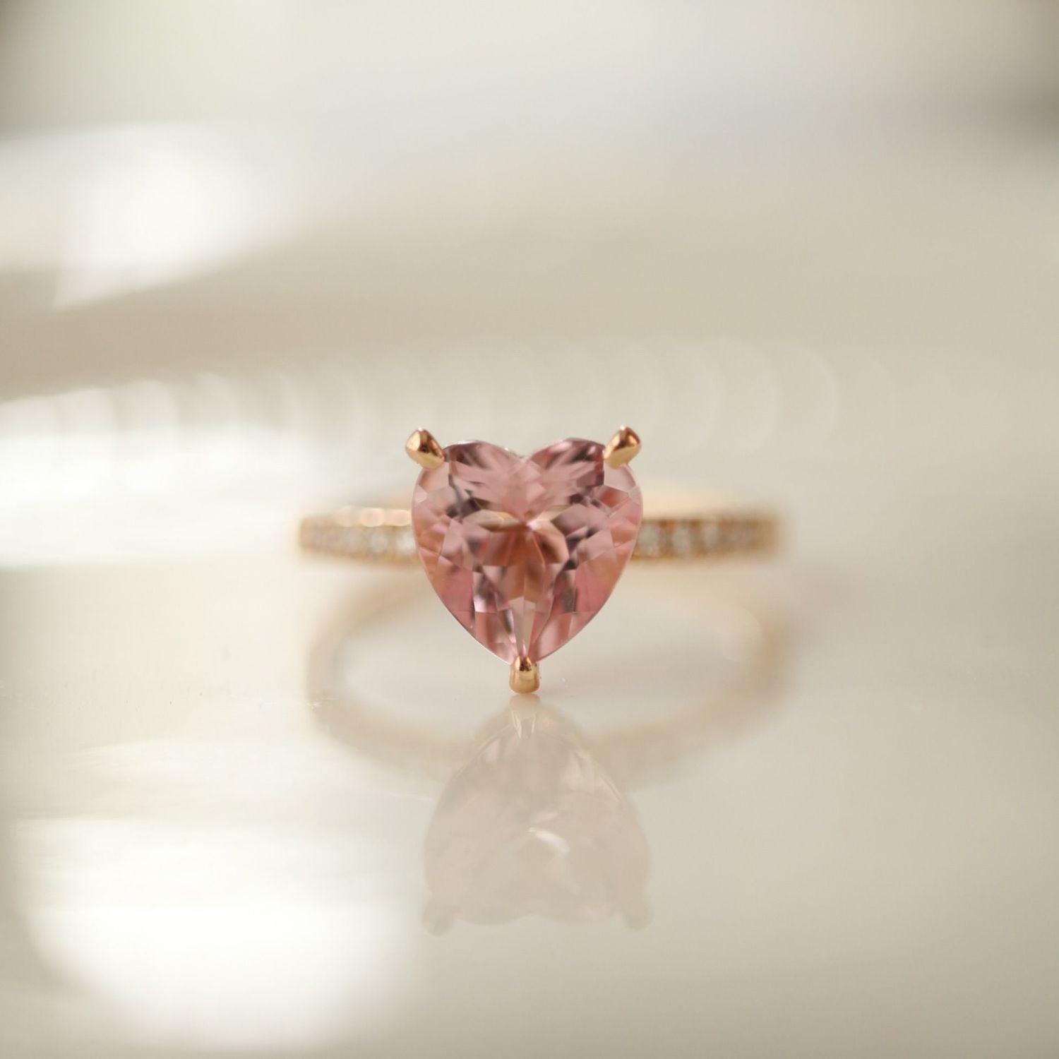 Pink Paris Heart 925 Ring LIN41 Wonderland Case