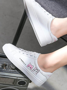 Cat White Lightweight Casual Sneakers CN53