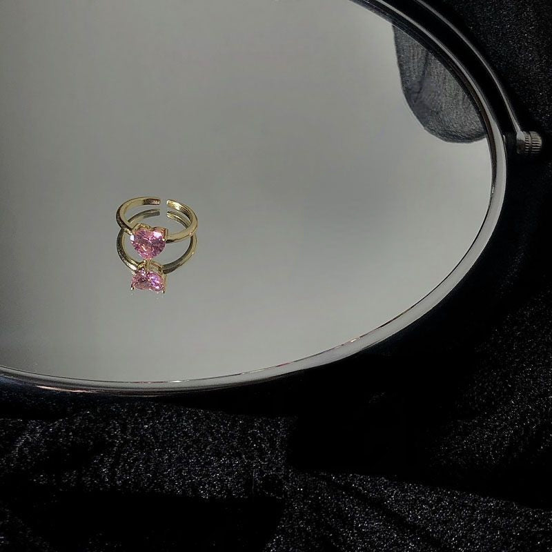 Pink Chéri Heart 925 Ring LIN42 Wonderland Case