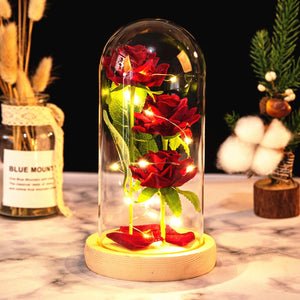 Rose LED Light In Glass