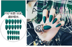Matte Pointed Faux Nail Tips Ada2022