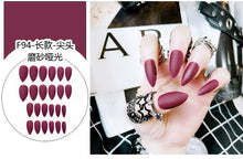 Load image into Gallery viewer, Matte Pointed Faux Nail Tips Ada2022
