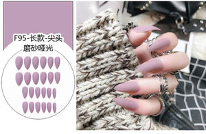 Matte Pointed Faux Nail Tips Ada2022