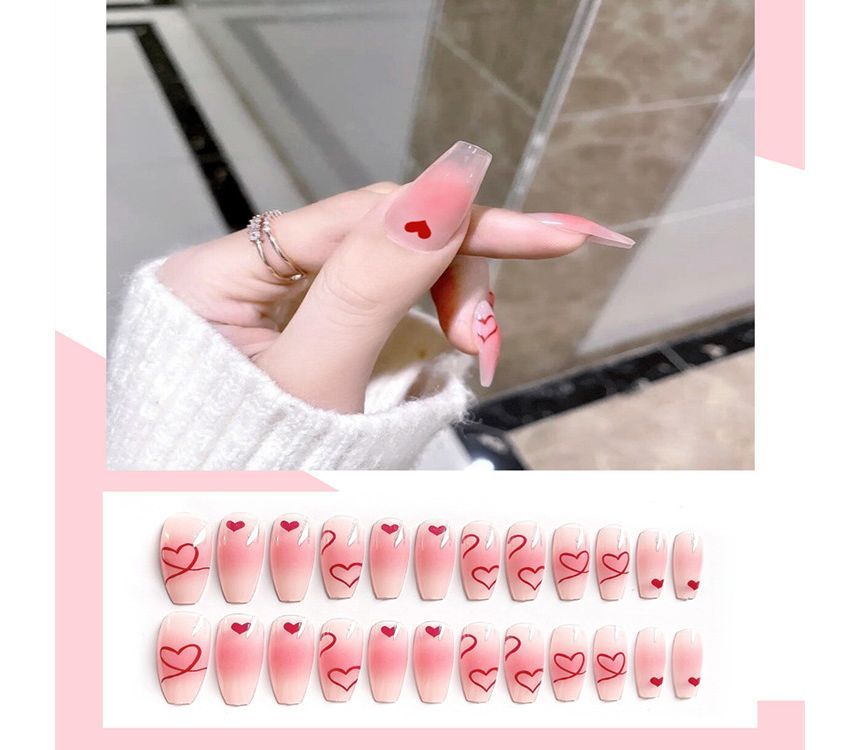 Heart Pointed Faux Nail Tips MJ9