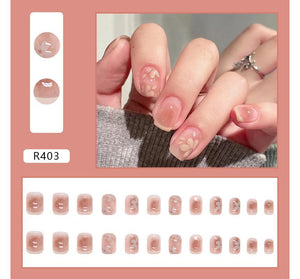 Floral Faux Nail Tips ZS1070