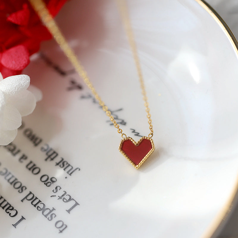 Ruby Heart Necklace LIN52 Wonderland Case